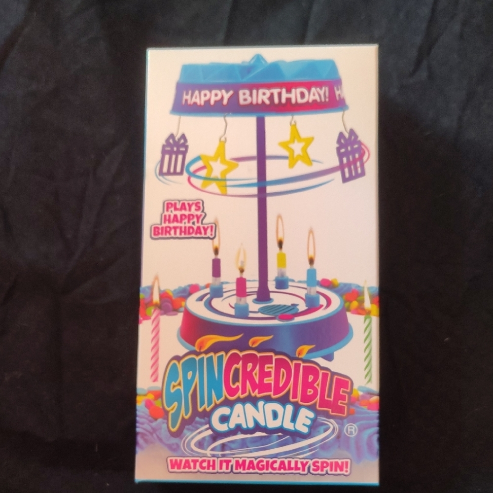 SPINCREDIBLE Colorful Spinning Birthday Candle